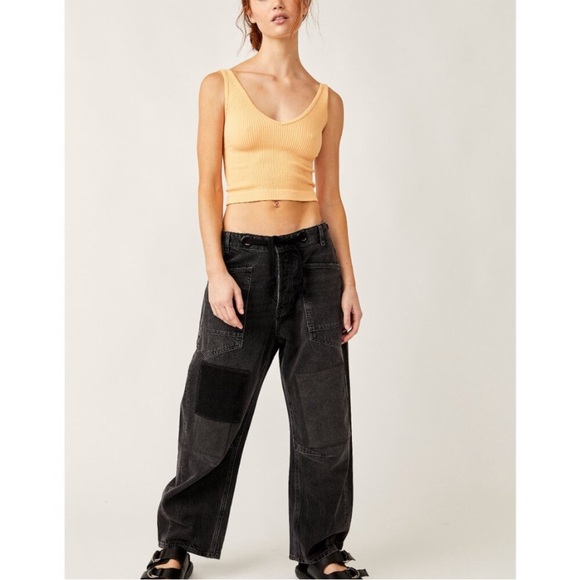 FP Movement by Free People Solid Rib Brami in Sunburst Lt Orange Size L/XL NWT - Picture 3 of 8